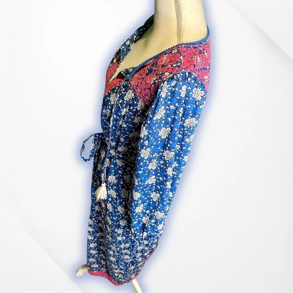 J. Crew ‘Belted Tunic Dress’ in “Night Sky Block Print” for Women Size Medium - Picture 8 of 16